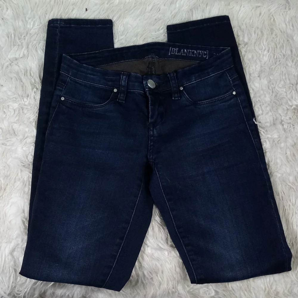 Blank NYC Dark Wash Low Rise Skinny Jeans